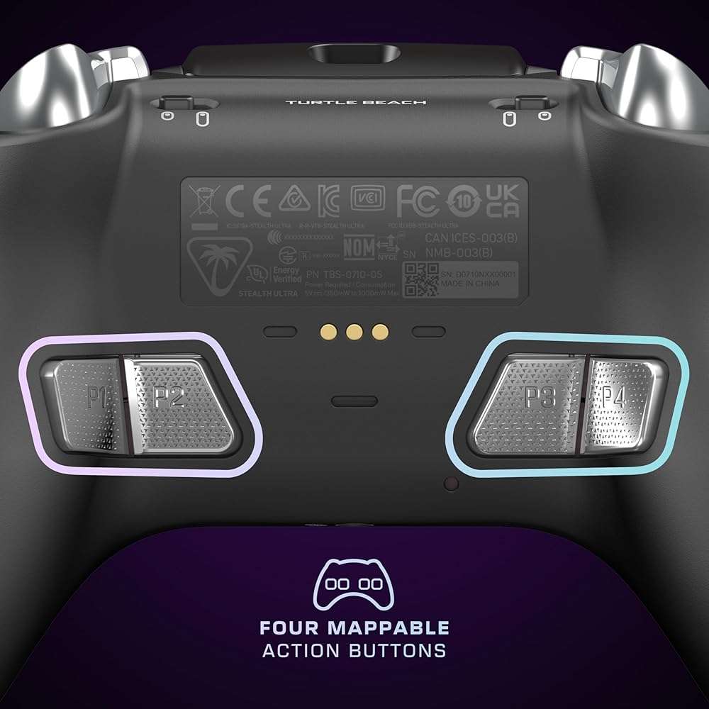 Turtle Beach Stealth Ultra High-Performance Wireless Gaming Controller Licensed for Xbox Series X|S, Xbox One, Windows PC, Android - LED Dashboard, Rapid Charge Dock, RGB Lighting, Bluetooth, Black - Image 8