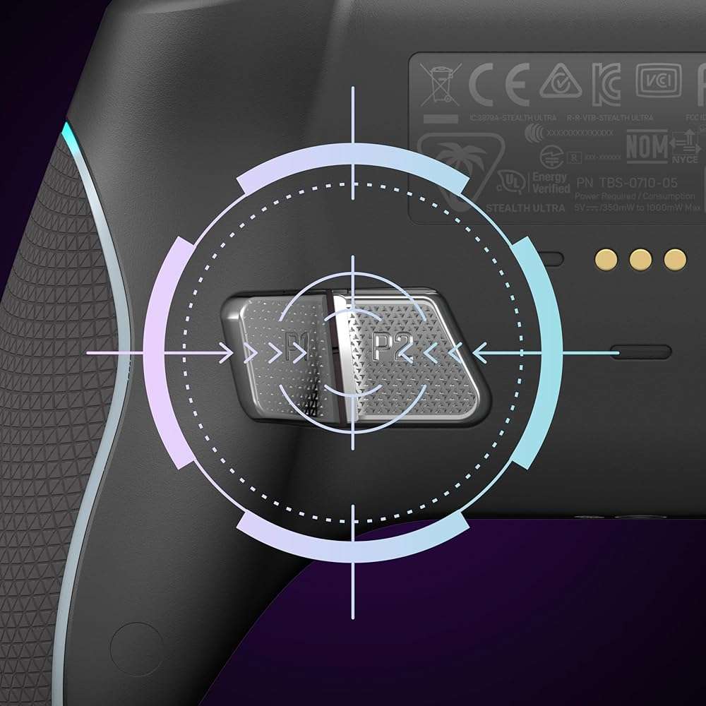 Turtle Beach Stealth Ultra High-Performance Wireless Gaming Controller Licensed for Xbox Series X|S, Xbox One, Windows PC, Android - LED Dashboard, Rapid Charge Dock, RGB Lighting, Bluetooth, Black - Image 9