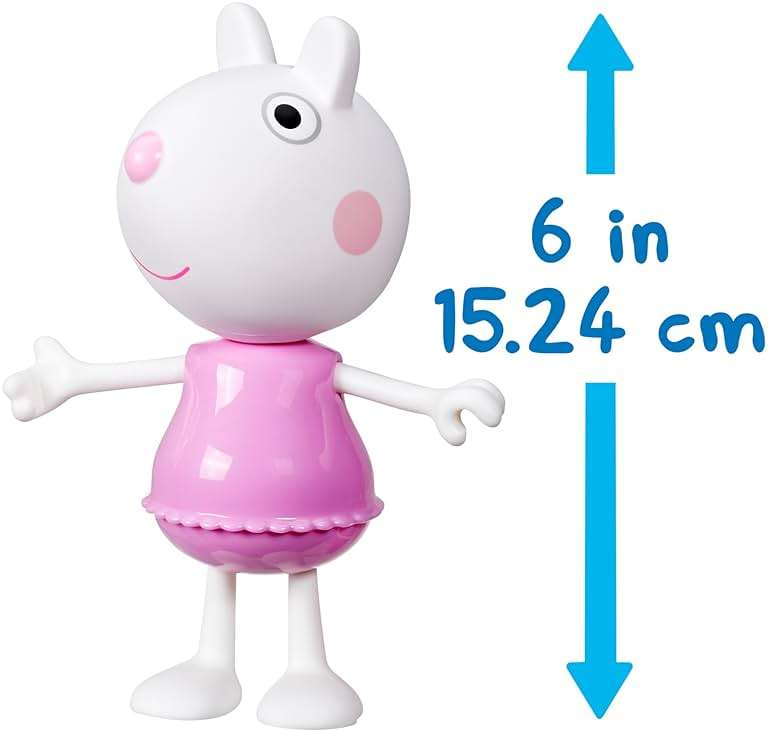 Peppa Pig Suzy Sheep-Up Figure with 6 Easy-On Fashion Accessories, 6-Inch Doll, Preschool Toys for Girls and Boys 3 and Up - Image 3