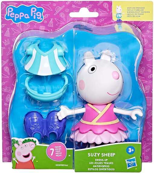 Peppa Pig Suzy Sheep-Up Figure with 6 Easy-On Fashion Accessories, 6-Inch Doll, Preschool Toys for Girls and Boys 3 and Up - Image 4