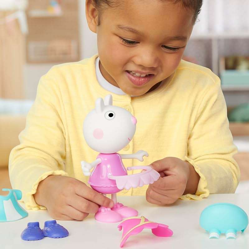 Peppa Pig Suzy Sheep-Up Figure with 6 Easy-On Fashion Accessories, 6-Inch Doll, Preschool Toys for Girls and Boys 3 and Up - Image 8