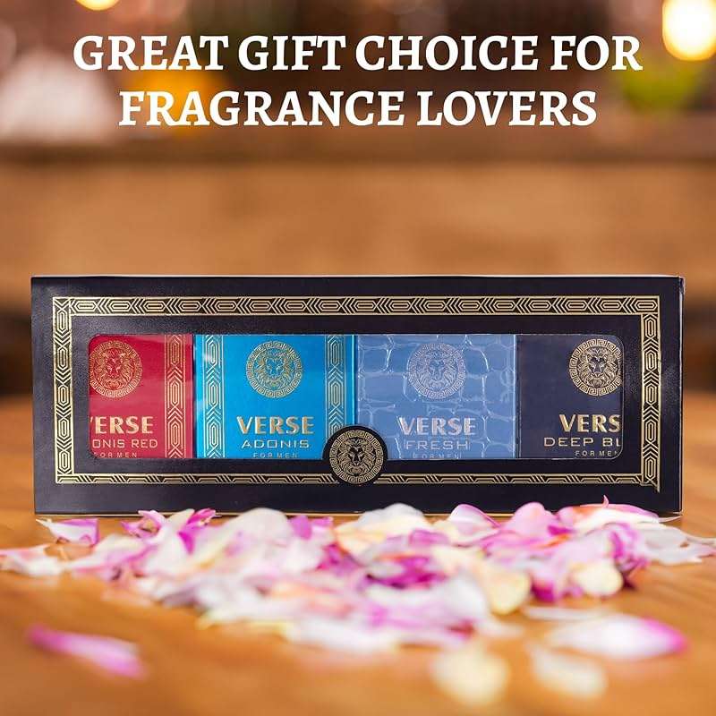 NovoGlow Verse Mini 4-Piece Fragrance Gift Set for Men - Aromatic, Floral, Oriental & Woody Notes - Individually Boxed - Travel Size - 25ml Eau De Parfum - Image 3