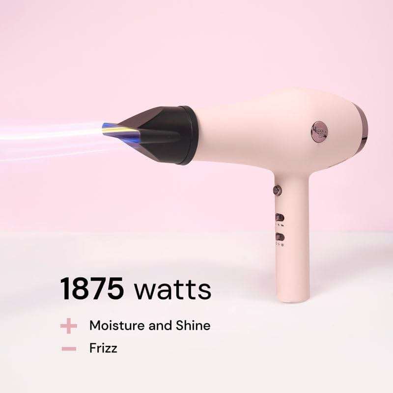 L’Ange Hair Soleil Professional Hair Dryer | Fast Drying Ionic Blow Dryer for Frizz-Free Results | 3 Heat Settings with Cool Shot Feature | Lightweight Hairdryer with Concentrator 1875W | Blush - Image 3