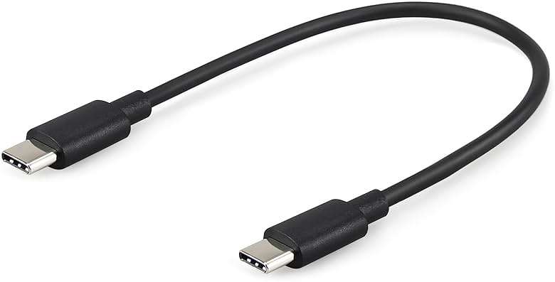 1ft Short USB C Cable - 60W Type C to C Charging Cord for iPhone 16/15, Galaxy Z Fold 6/5, Flip 6/5, S24, A54, Note 20, Tab S9 and Other USB-C Devices - Image 1