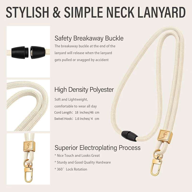 Fishent Lanyard, Cute Neck Lanyards for Keys ID Badges Holder, Keychain Key Teacher Lanyard with Safety Breakaway Buckle for Women Men, Starlight - Image 5