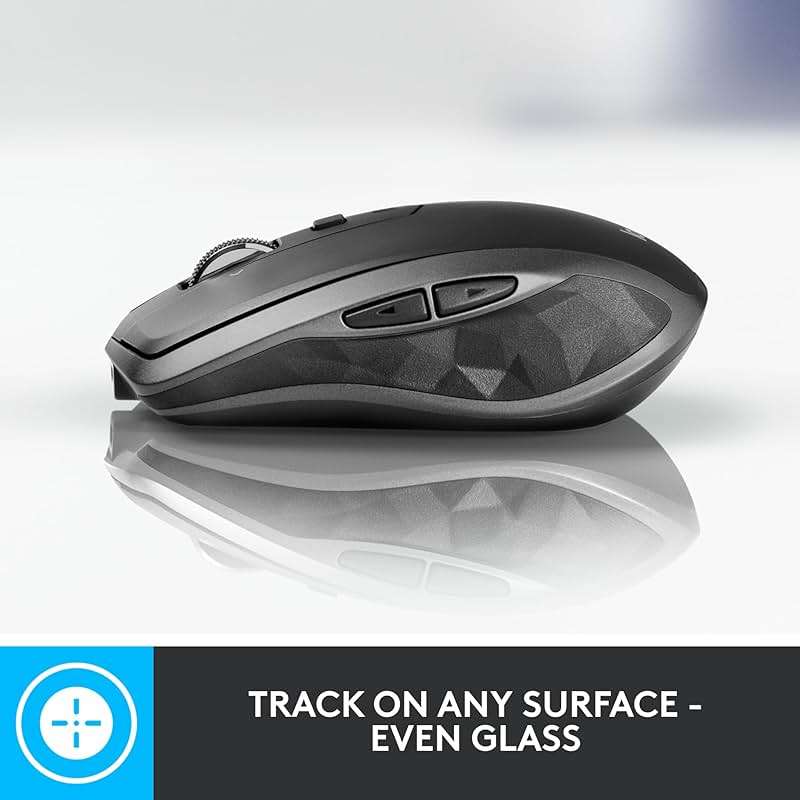 Logitech MX Anywhere 2S Bluetooth Edition Compact Wireless Mouse, No USB Receiver - Use On Any Surface, Hyper-Fast Scrolling, Rechargeable, Control Up to 3 Apple Mac and Windows Computers and Laptops - Image 3