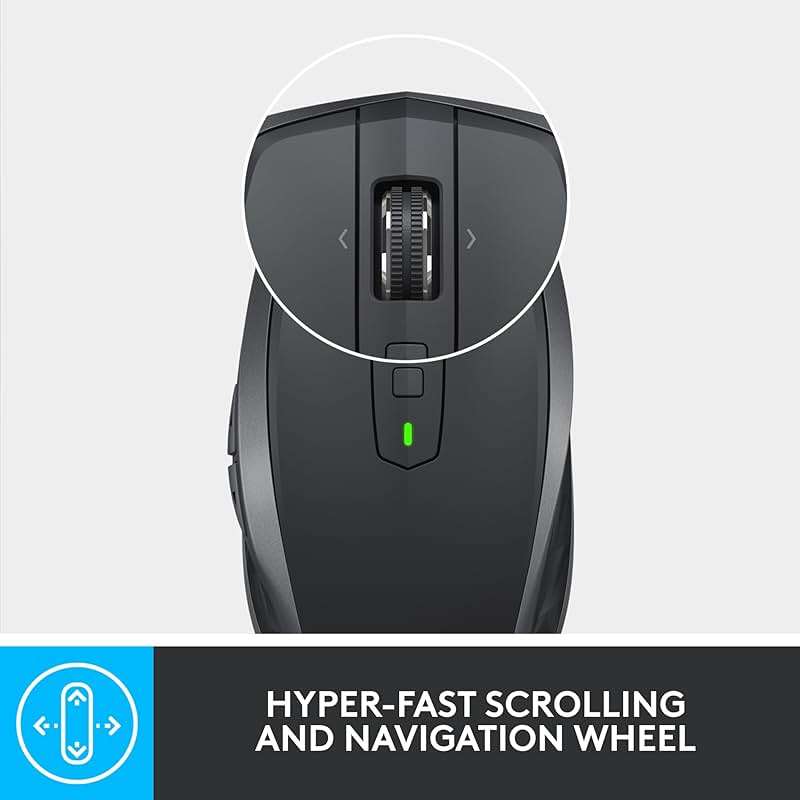 Logitech MX Anywhere 2S Bluetooth Edition Compact Wireless Mouse, No USB Receiver - Use On Any Surface, Hyper-Fast Scrolling, Rechargeable, Control Up to 3 Apple Mac and Windows Computers and Laptops - Image 4