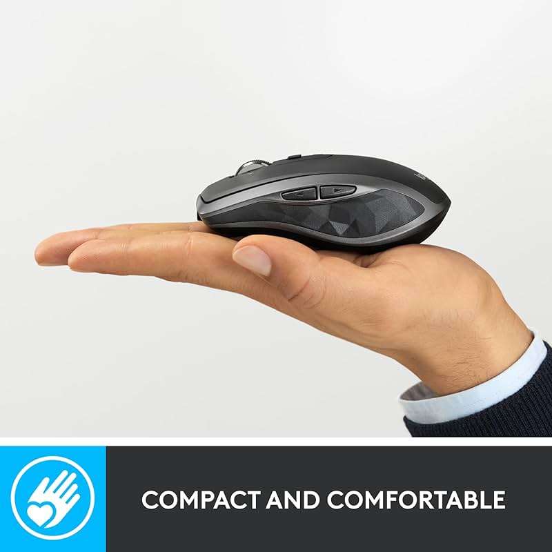 Logitech MX Anywhere 2S Bluetooth Edition Compact Wireless Mouse, No USB Receiver - Use On Any Surface, Hyper-Fast Scrolling, Rechargeable, Control Up to 3 Apple Mac and Windows Computers and Laptops - Image 5