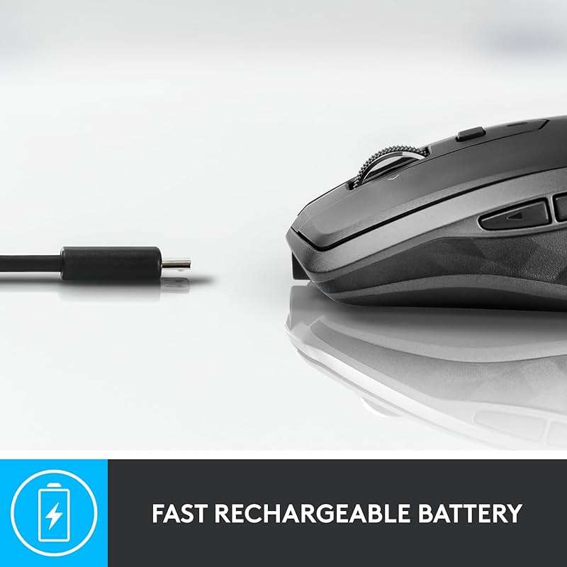 Logitech MX Anywhere 2S Bluetooth Edition Compact Wireless Mouse, No USB Receiver - Use On Any Surface, Hyper-Fast Scrolling, Rechargeable, Control Up to 3 Apple Mac and Windows Computers and Laptops - Image 8