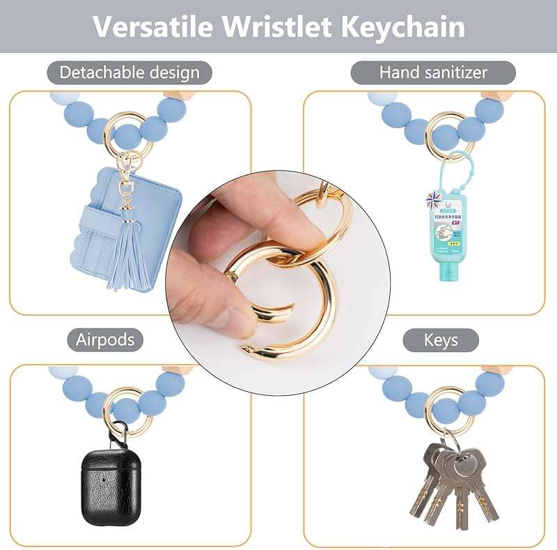 Lostars Wristlet Wallet for Women with Keychain – RFID Card Holder Small Wallet Wristlet with Key Ring - Image 6