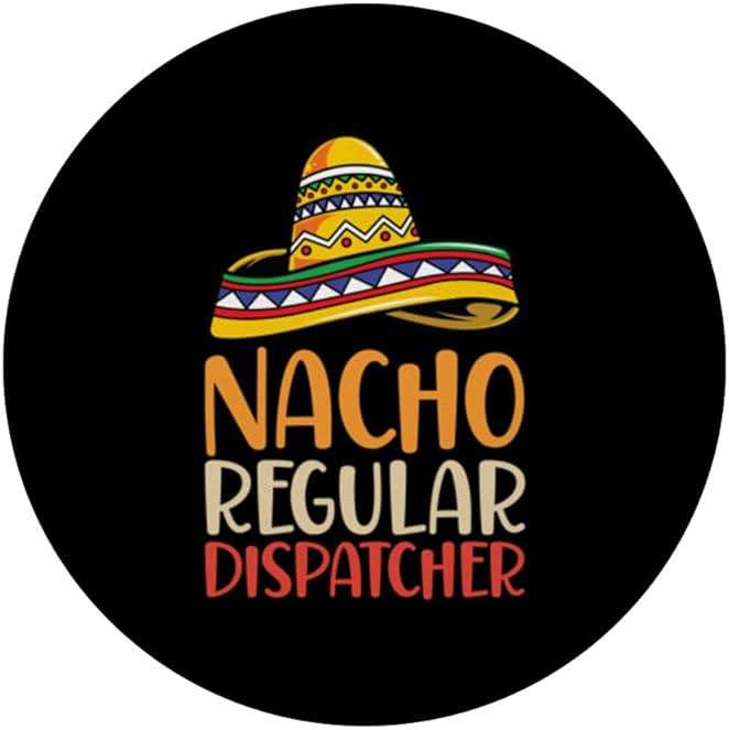 Nacho Regular Dispatcher Retro Funny Emergency Dispatch PopSockets Adhesive PopGrip - Image 3