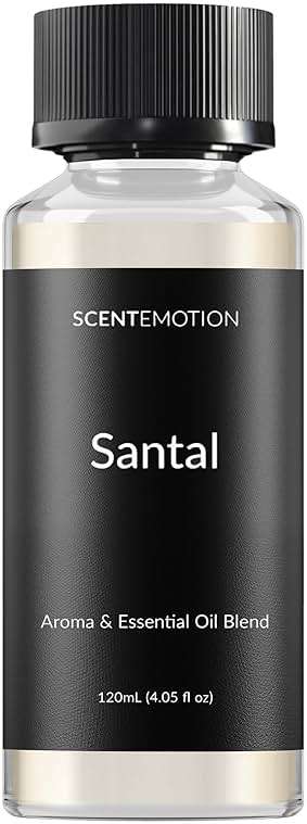 SCENTEMOTION Santal Essential Oils for Diffuser | Aromatherapy Fragrance Oil with Notes of Sandalwood, Musk, & Papyrus | Luxury Scent Oil | 4.05 fl oz, 120ml - Image 1