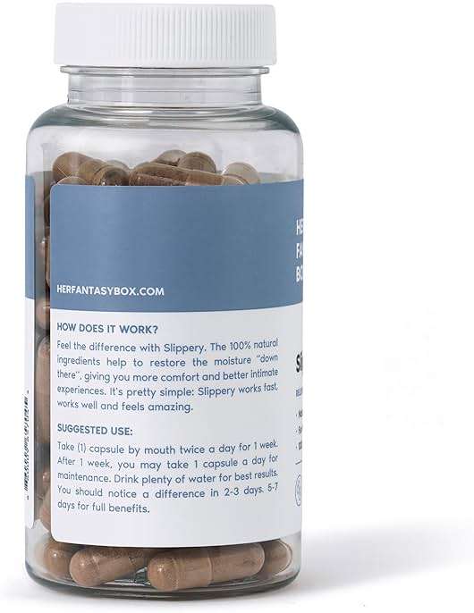 Her Fantasy Box | Slippery Box | Fast-Acting Slippery Elm Capsules for Feminine Wellness & Intimate Moisture Support – 60 Vegan Capsules - Image 3