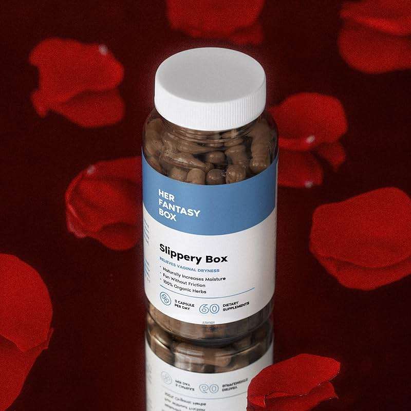 Her Fantasy Box | Slippery Box | Fast-Acting Slippery Elm Capsules for Feminine Wellness & Intimate Moisture Support – 60 Vegan Capsules - Image 4