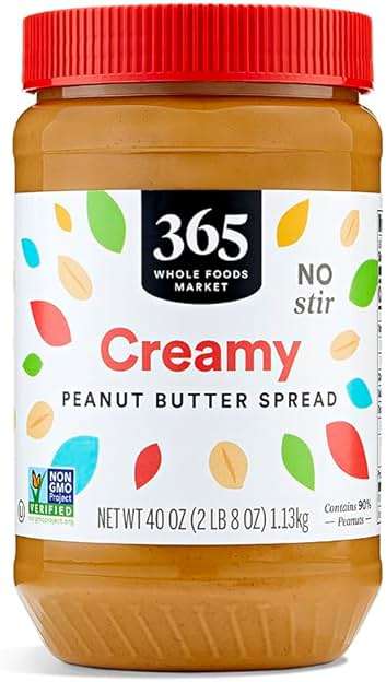 365 by Whole Foods Market, Creamy Peanut Butter Spread, No Stir, 40 Ounce - Image 1
