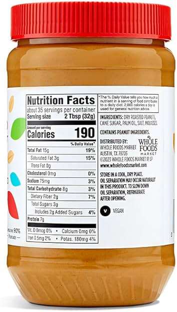 365 by Whole Foods Market, Creamy Peanut Butter Spread, No Stir, 40 Ounce - Image 2
