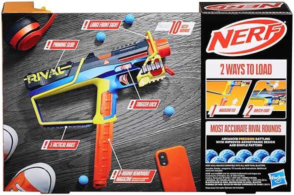 Nerf Rival Mirage XXIV-800 Blaster, 10 Nerf Rival Accu-Rounds, 2 Ways to Load, 8 Round Removable Magazine, Pump Action Priming, Gifts for Teens - Image 16