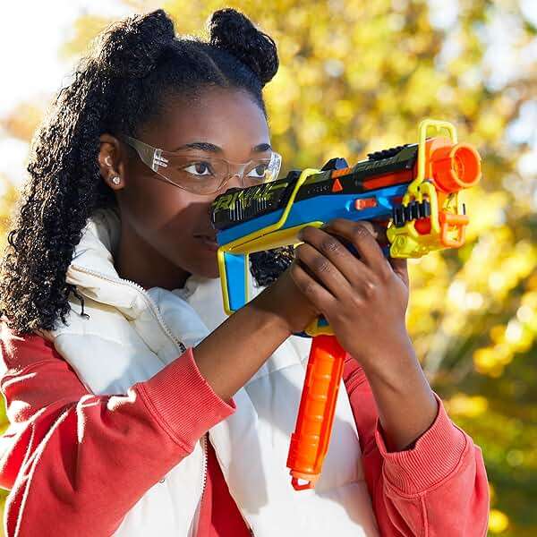 Nerf Rival Mirage XXIV-800 Blaster, 10 Nerf Rival Accu-Rounds, 2 Ways to Load, 8 Round Removable Magazine, Pump Action Priming, Gifts for Teens - Image 9