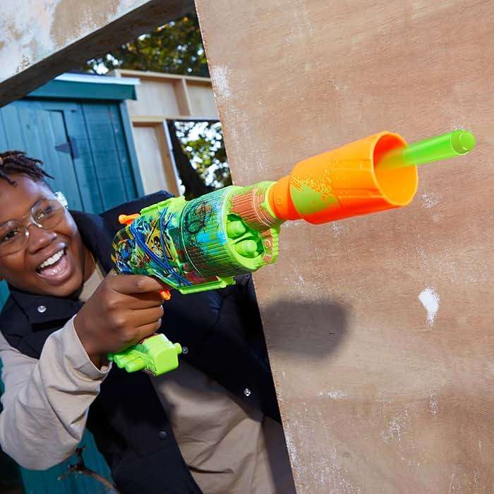 NERF Zombie Driller Dart Blaster, 16 Nerf Elite Darts, Rotating 5 Dart Cylinder, Removable Scope, Outdoor Games, Ages 8+ - Image 12