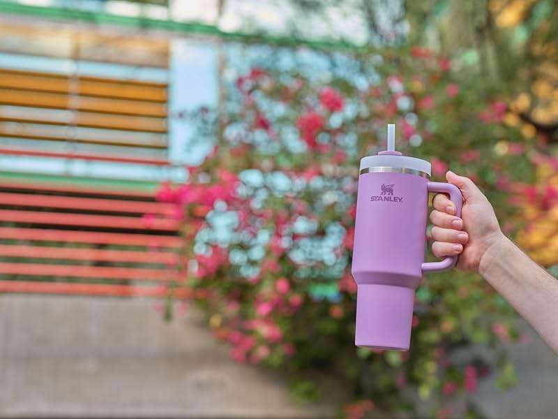 STANLEY Quencher H2.0 Tumbler with Handle and Straw 40 oz | Flowstate 3-Position Lid | Cup Holder Compatible for Travel | Insulated Stainless Steel Cup | BPA-Free | Lilac - Image 2