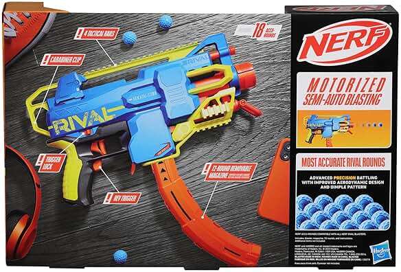 Nerf Rival Challenger MXXIV-1200 Motorized Blaster, Curved 12 Round Magazine, 18 Nerf Rival Accu-Rounds, Gifts for Teens - Image 6