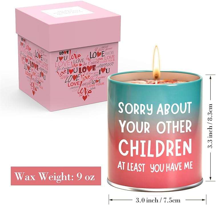 Christmas Birthday Gifts for Mom from Daughter Son Kids, Stocking Stuffers Mothers Day Gifts for Mom, Funny Gift Ideas, Anniversary Mother Presents,9oz Scented Candles - Image 7
