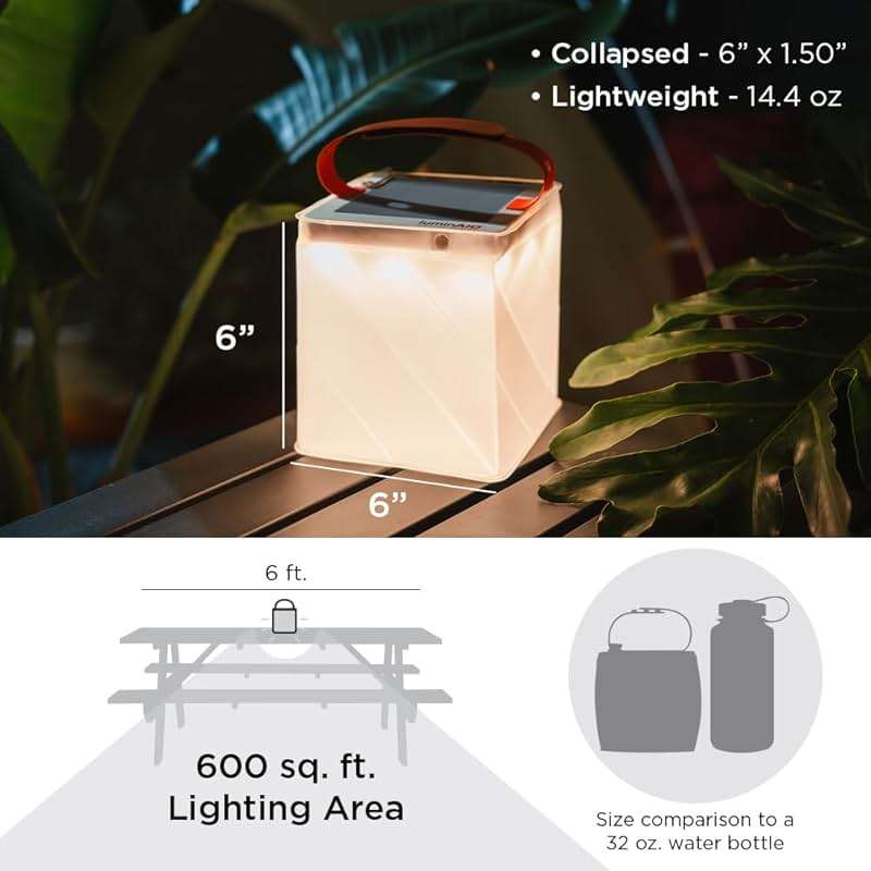 LuminAID Survivor Solar Lantern with Dual Phone Charger - Inflatable LED Lamp for Camping, Hiking and Travel - Emergency Light for Power Outages, Hurricane, Survival Kits - Image 2