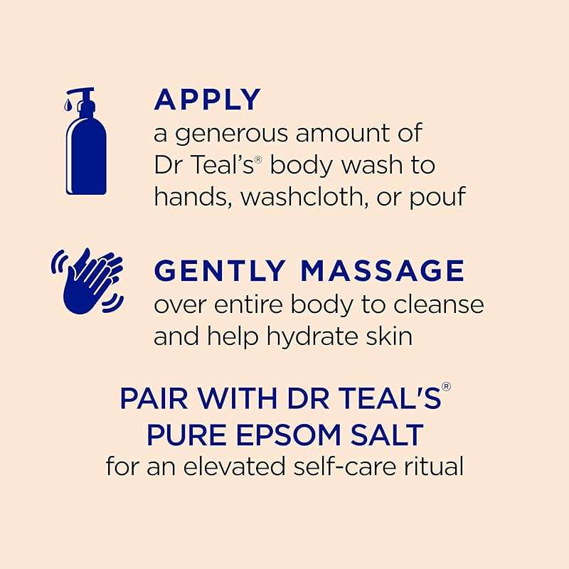 Dr Teal's Body Wash with Pure Epsom Salt, Glow & Radiance with Vitamin C & Citrus Essential Oils, 24oz (Pack of 2) - Image 3