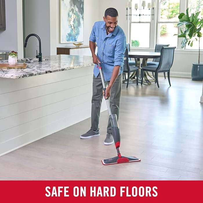 Rubbermaid Reveal Spray Mop Floor Cleaning Kit, 3 Reusable Microfiber Wet Pads, 1 Refillable Bottle, Cordless, Multi-Surface Mopping for All Home/Bathroom/Office Floors - Image 2