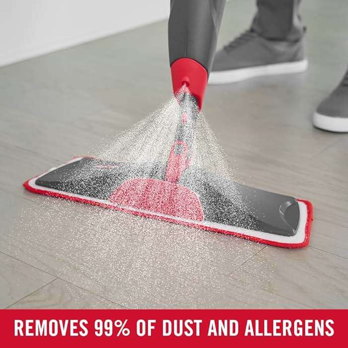 Rubbermaid Reveal Spray Mop Floor Cleaning Kit, 3 Reusable Microfiber Wet Pads, 1 Refillable Bottle, Cordless, Multi-Surface Mopping for All Home/Bathroom/Office Floors - Image 7