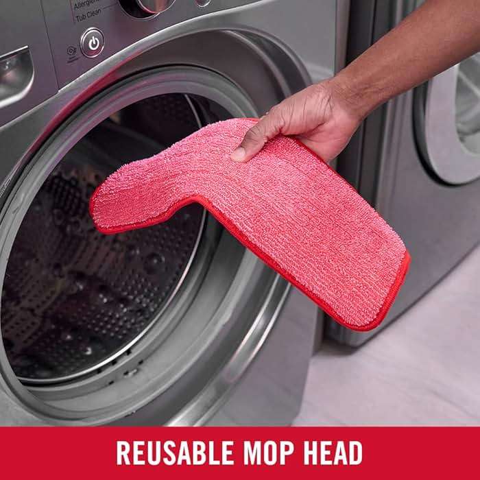 Rubbermaid Reveal Spray Mop Floor Cleaning Kit, 3 Reusable Microfiber Wet Pads, 1 Refillable Bottle, Cordless, Multi-Surface Mopping for All Home/Bathroom/Office Floors - Image 8