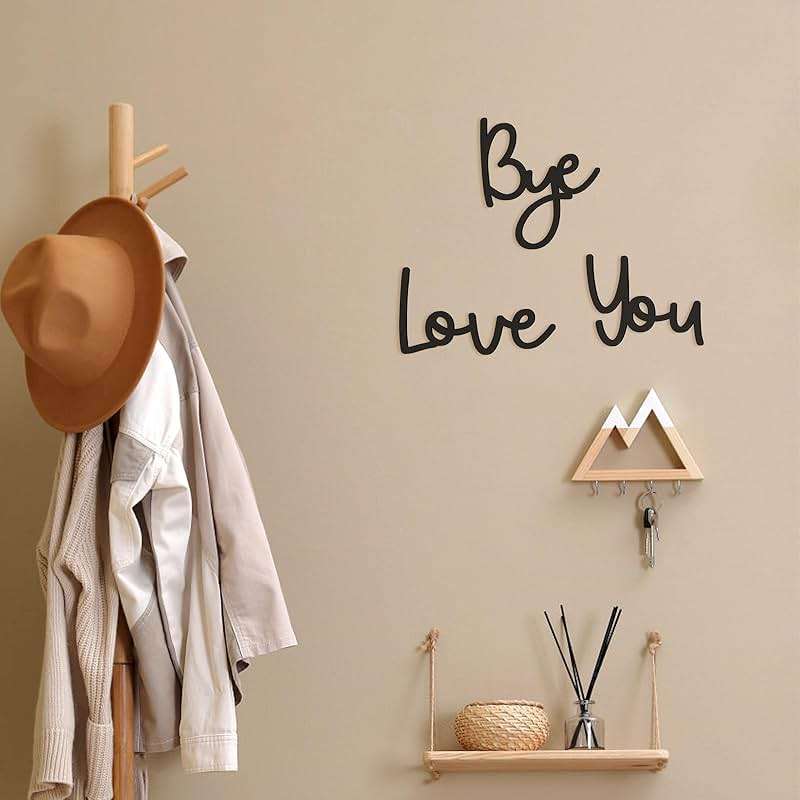 Dripykiaa Love You Bye Wood Sign Home Decor Boho Decor Wall Decor Express Love and Warm for Your Family Lovers Wall Art Gift Hallway Entryway Door Valentine Decorations for Home - Image 5