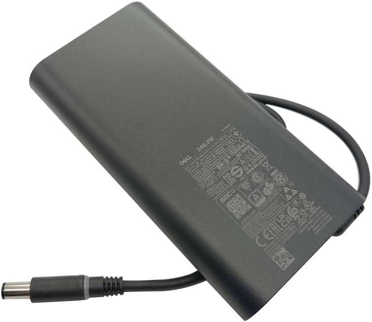 Dell GaN Laptop Charger 240W Watt Barrel 7.4mm tip AC Power Adapter - Precision 7670 7680 7770 7780,Alienware M15 R7,X16,X17 R2,X15 R2,M17 R5 - Image 3