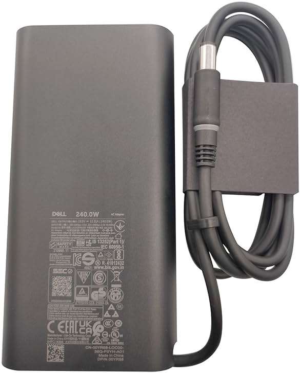 Dell GaN Laptop Charger 240W Watt Barrel 7.4mm tip AC Power Adapter - Precision 7670 7680 7770 7780,Alienware M15 R7,X16,X17 R2,X15 R2,M17 R5 - Image 7