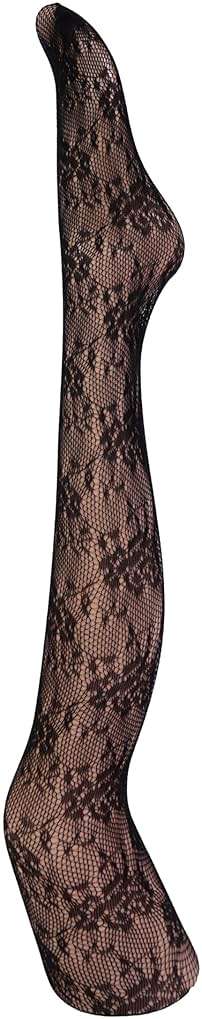 TBFT Guling one pair sexy black or hot pink stockings pantyhose fishnet tights lace leggings for women Christmas rose pattern - Image 1