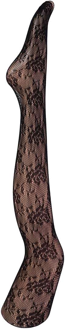 TBFT Guling one pair sexy black or hot pink stockings pantyhose fishnet tights lace leggings for women Christmas rose pattern - Image 4