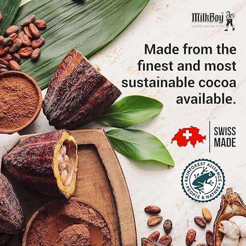 Milkboy Swiss Chocolates Chocolate Bars - Premium Swiss Alpine Milk Chocolate - Smooth European Milk Chocolates Gift - Sustainably Farmed Cocoa - Gluten Free - 3 oz, Pack 2 - Image 4