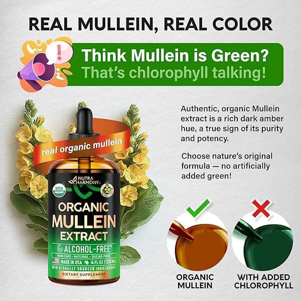 Mullein Drops for Lungs - USDA Organic Liquid - Mullein Leaf Extract Supplement - for Women & Men - Lung & Bronchial Cleanse for Smokers - Respiratory Health Support - As Tincture, Tea, Pills - 4 oz - Image 4
