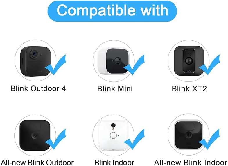2 Pack 360 Degree Adjustable Adhesive Mount for All-New Blink Outdoor (4th Gen,3rd Gen) Blink XT / XT2, Blink Mini Camera Mounting Bracket, Wall Mount - Image 2