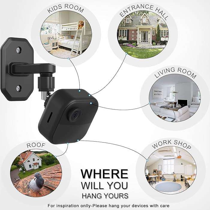 2 Pack 360 Degree Adjustable Adhesive Mount for All-New Blink Outdoor (4th Gen,3rd Gen) Blink XT / XT2, Blink Mini Camera Mounting Bracket, Wall Mount - Image 5