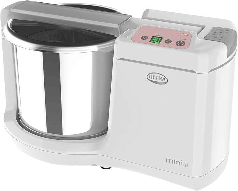 Ultra Mini T Table Top 1.25L Stone Wet Grinder with Atta Kneader & Digital Timer, 110-volt - Image 2