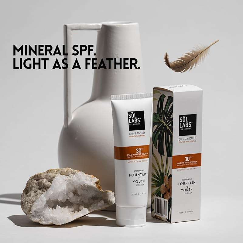 SOL LABS Mineral Sunscreen SPF 30 Face & Body - Lightweight, Hydrating Daily Moisturizer - No White Cast - Anti-Aging Formula Niacinamide, Zinc Oxide - Reef Safe Korean Skin Care - Sunscreen Lotion - Image 4