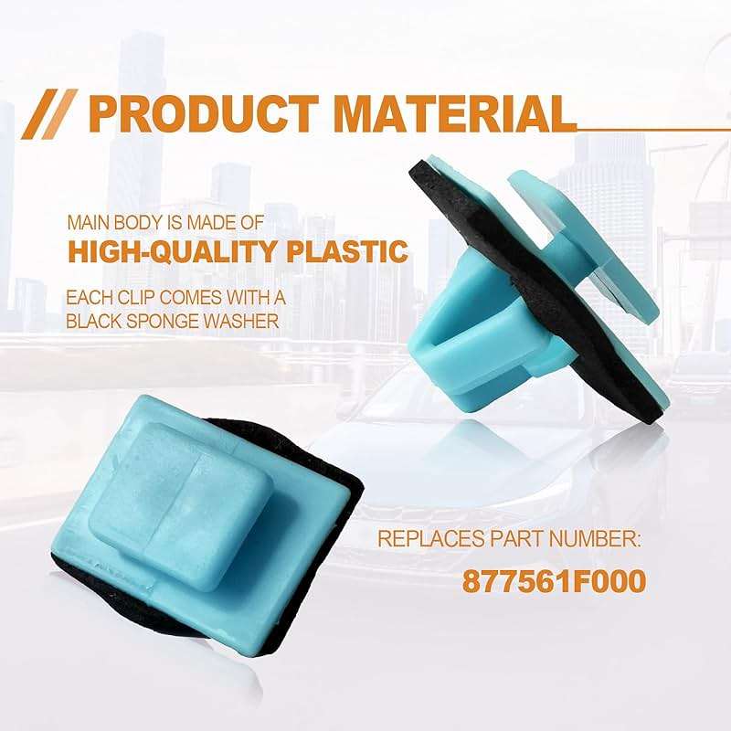 30PCS Blue Rocker Molding Retainer Clip Compatible with Hyundai Kia Elantra Santa Soul Sportage 87756-1F000 - Image 4