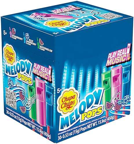 Chupa Chups Melody Pops, Assorted Flavors, Whistle Lollipops, Individually Wrapped Candy, 30 count - Image 2