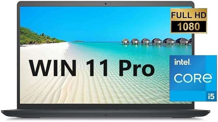 Dell 2023 Inspiron 15 Business Laptop, 15.6" 1920x1080 FHD, 12th Gen Intel i5-1235U 4.4 GHz,16G RAM, 512G SSD, Win 11 Pro, Webcam, Bluetooth, Carbon Black - Image 1