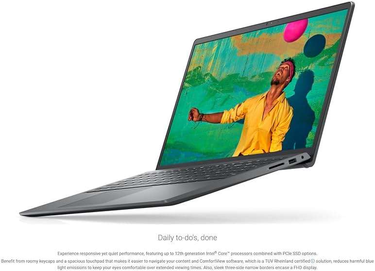 Dell 2023 Inspiron 15 Business Laptop, 15.6" 1920x1080 FHD, 12th Gen Intel i5-1235U 4.4 GHz,16G RAM, 512G SSD, Win 11 Pro, Webcam, Bluetooth, Carbon Black - Image 4