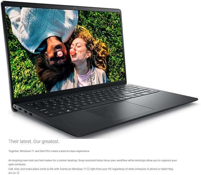 Dell 2023 Inspiron 15 Business Laptop, 15.6" 1920x1080 FHD, 12th Gen Intel i5-1235U 4.4 GHz,16G RAM, 512G SSD, Win 11 Pro, Webcam, Bluetooth, Carbon Black - Image 8