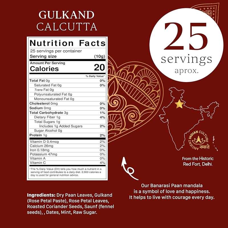 Aryaa Organic Gulkand Paan l 8.75oz (250g)| Herbal Tea & Digestive Snack | | Shredded l 100% Natural, Vegan, Gluten-Friendly | Sound-Infused, Non-GMO | Authentic Indian Delight | Perfect for Sipping or Snacking - Image 2