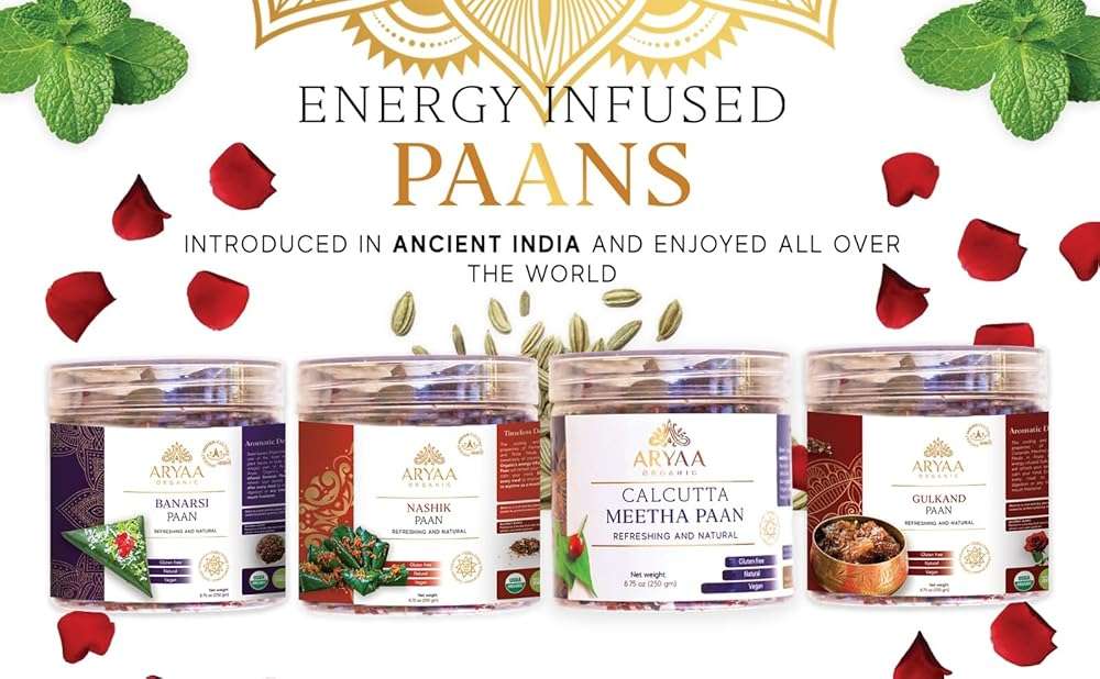 Aryaa Organic Gulkand Paan l 8.75oz (250g)| Herbal Tea & Digestive Snack | | Shredded l 100% Natural, Vegan, Gluten-Friendly | Sound-Infused, Non-GMO | Authentic Indian Delight | Perfect for Sipping or Snacking - Image 6