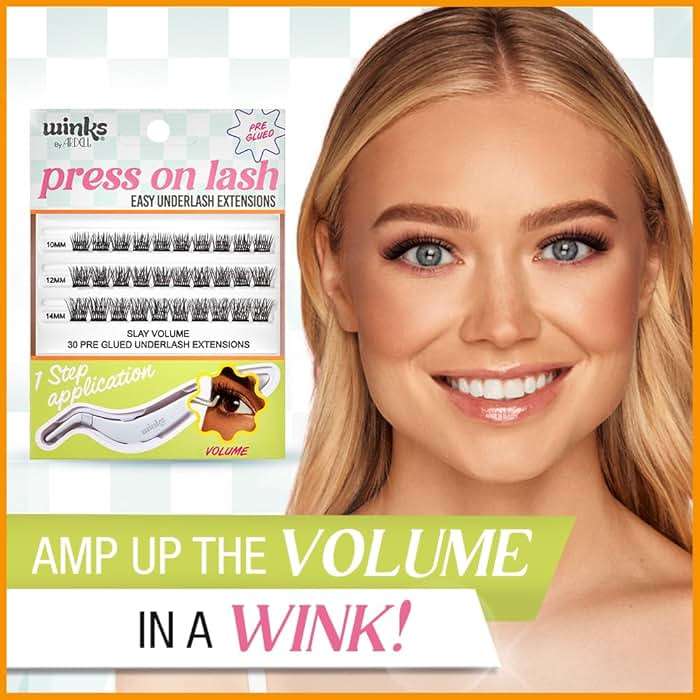 Ardell Winks Press On Eyelash Extensions, Volume - DIY Clusters, 30 Individual Lashes, Natural Look with Applicator, 1 Pack - Image 3
